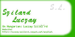 szilard luczay business card